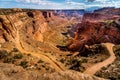 The White Rim Road and Shafer Trail in Canyonlands National Park Royalty Free Stock Photo