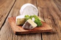 White rind cheese Royalty Free Stock Photo