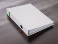 White ring binder on a table