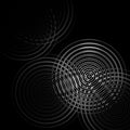 White rings sound waves oscillating, abstract background Royalty Free Stock Photo