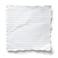 White ripped paper note on white background Royalty Free Stock Photo