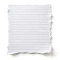 White ripped paper note on white background Royalty Free Stock Photo