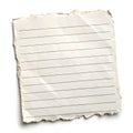 White ripped paper note isolated Royalty Free Stock Photo