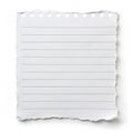 White ripped paper note isolated Royalty Free Stock Photo