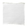 White ripped paper note isolated on white background Royalty Free Stock Photo
