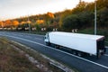 Articulated lorry on the road Royalty Free Stock Photo