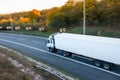 Articulated lorry on the road Royalty Free Stock Photo