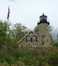 White River Lighthouse on A Rainy Day Royalty Free Stock Photo