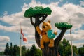 WHITE RIVER, ONTARIO, CANADA - MAY 2023 View of Winnie the Pooh statue in the town of White River Royalty Free Stock Photo