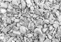 White road stones gravel texture, rocks for construction, gray background of crushed granite gravel, small rocks, closeup Royalty Free Stock Photo