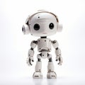 White Robot Toy With Shiny Eyes - Precisionist Style