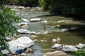 White Rock Creek in Dallas Texas on a hot summer day in July