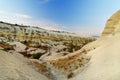 White Rock in Love valley on sunset. Cappadocia. Turkey