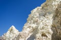 White Rock mineral formation at Milos island, Greece