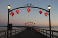 White Rock Pier Sunset View with Lanterns for Chinese Mid-autumn Festival