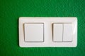White rocker light switch Royalty Free Stock Photo