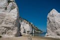 White Rocks and blue sea vieste apulia in Italy Royalty Free Stock Photo