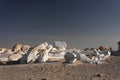 White rocks in Libyan desert Royalty Free Stock Photo