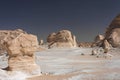 White rocks in Libyan desert Royalty Free Stock Photo