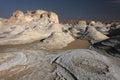 White rocks in Libyan desert Royalty Free Stock Photo