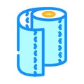 white roll paper towel color icon vector illustration Royalty Free Stock Photo