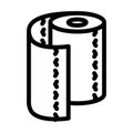 white roll paper towel line icon vector illustration Royalty Free Stock Photo