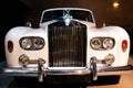 White Rolls Royce retro car at exhibition