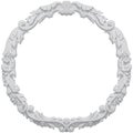 White roman style circle picture frame isolated on white background with clipping path Royalty Free Stock Photo