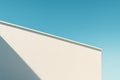 White Roofline Edge Scene with Diagonal Light and Blue Sky Royalty Free Stock Photo