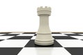 White rook on chess board Royalty Free Stock Photo