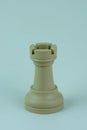 White rook of chess board Royalty Free Stock Photo