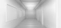 White room, corridor background, museum space Royalty Free Stock Photo