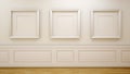 White room with empty frames