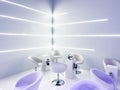 white room with LED lights Royalty Free Stock Photo