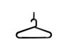 A black plastic coat Hanger with a trouser bar Royalty Free Stock Photo