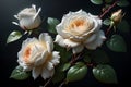 white rose on a black background Royalty Free Stock Photo