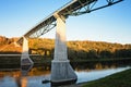 White Rose Bridge for pedestrians and cyclists in Alytus, Lithuania