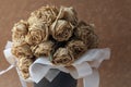 White rose dried flower