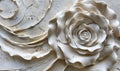 White Rose Elegance in Beige, Hatecore, Romantic Spirals on Ceramic Landscape Royalty Free Stock Photo