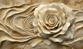 White Rose Elegance in Beige, Hatecore, Romantic Spirals on Ceramic Landscape Royalty Free Stock Photo