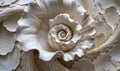 White Rose Elegance in Beige, Hatecore, Romantic Spirals on Ceramic Landscape Royalty Free Stock Photo