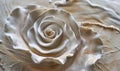 White Rose Elegance in Beige, Hatecore, Romantic Spirals on Ceramic Landscape Royalty Free Stock Photo