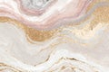 White Rose Gold And Gold Glitter Marble Texture Background - Generative AI