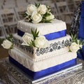 White Rose wedding cake