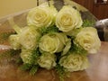 White roses in beautiful bouqette Royalty Free Stock Photo