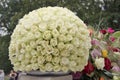 White roses centerpiece flower ball Royalty Free Stock Photo