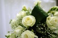 White roses flower arrangement