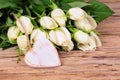 White Roses heart Royalty Free Stock Photo