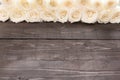 White roses are on the wooden background Royalty Free Stock Photo