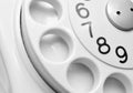 White Rotary Telephone Dial